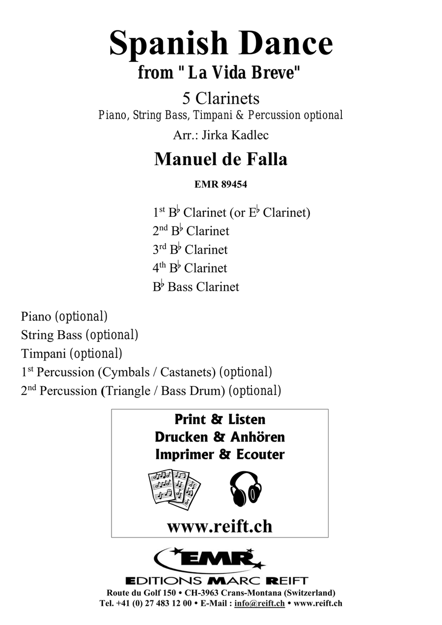 Spanish Dance Spanish Dance Clarinet Quintet scores gallery preview page 2
