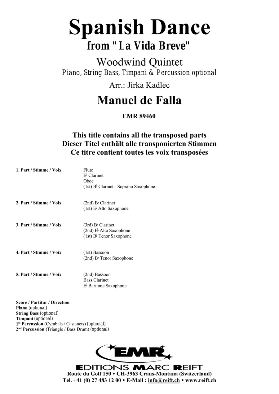 Spanish Dance Spanish Dance Woodwind Quintet scores gallery preview page 2