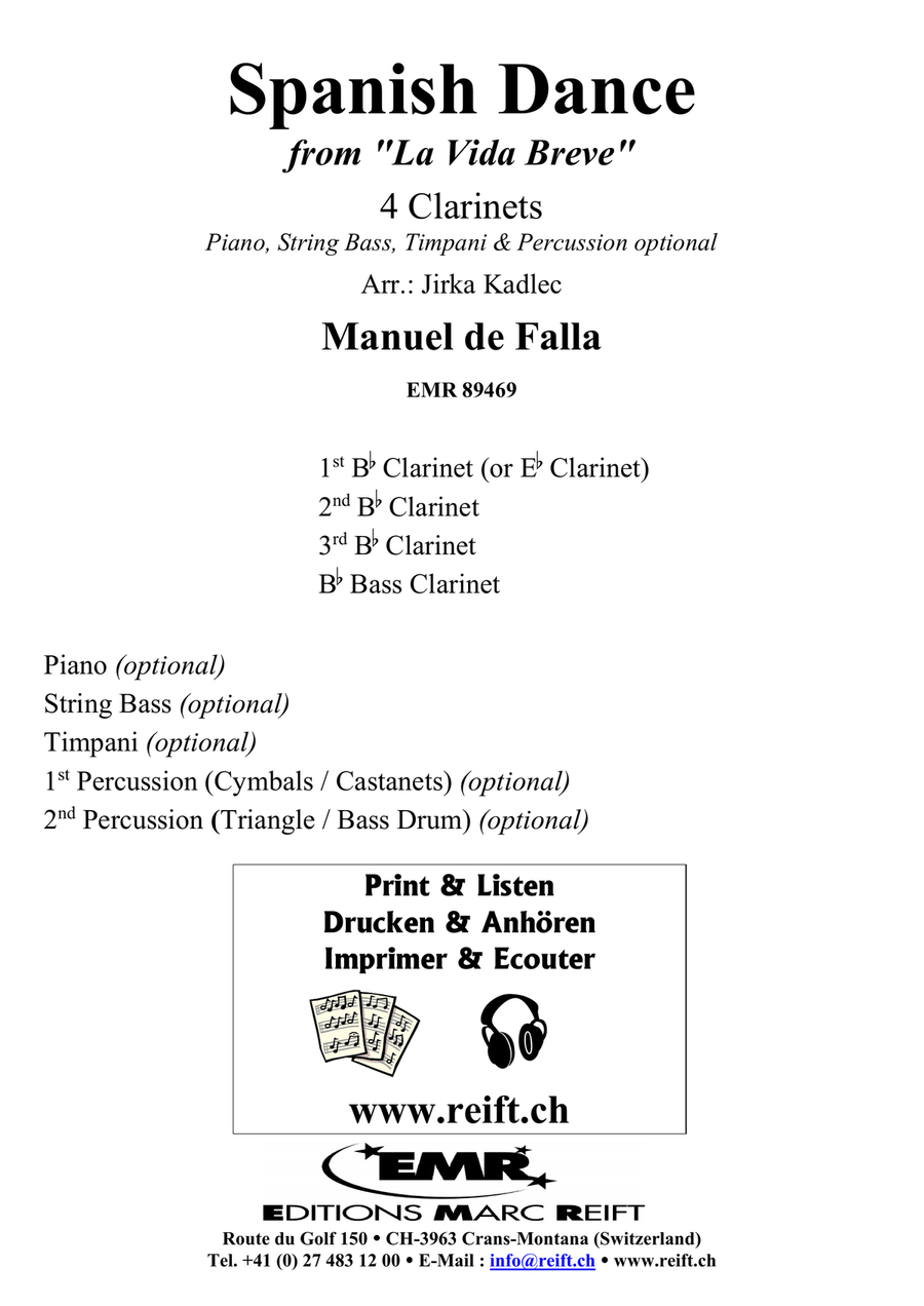 Spanish Dance Spanish Dance Clarinet Quartet scores gallery preview page 2