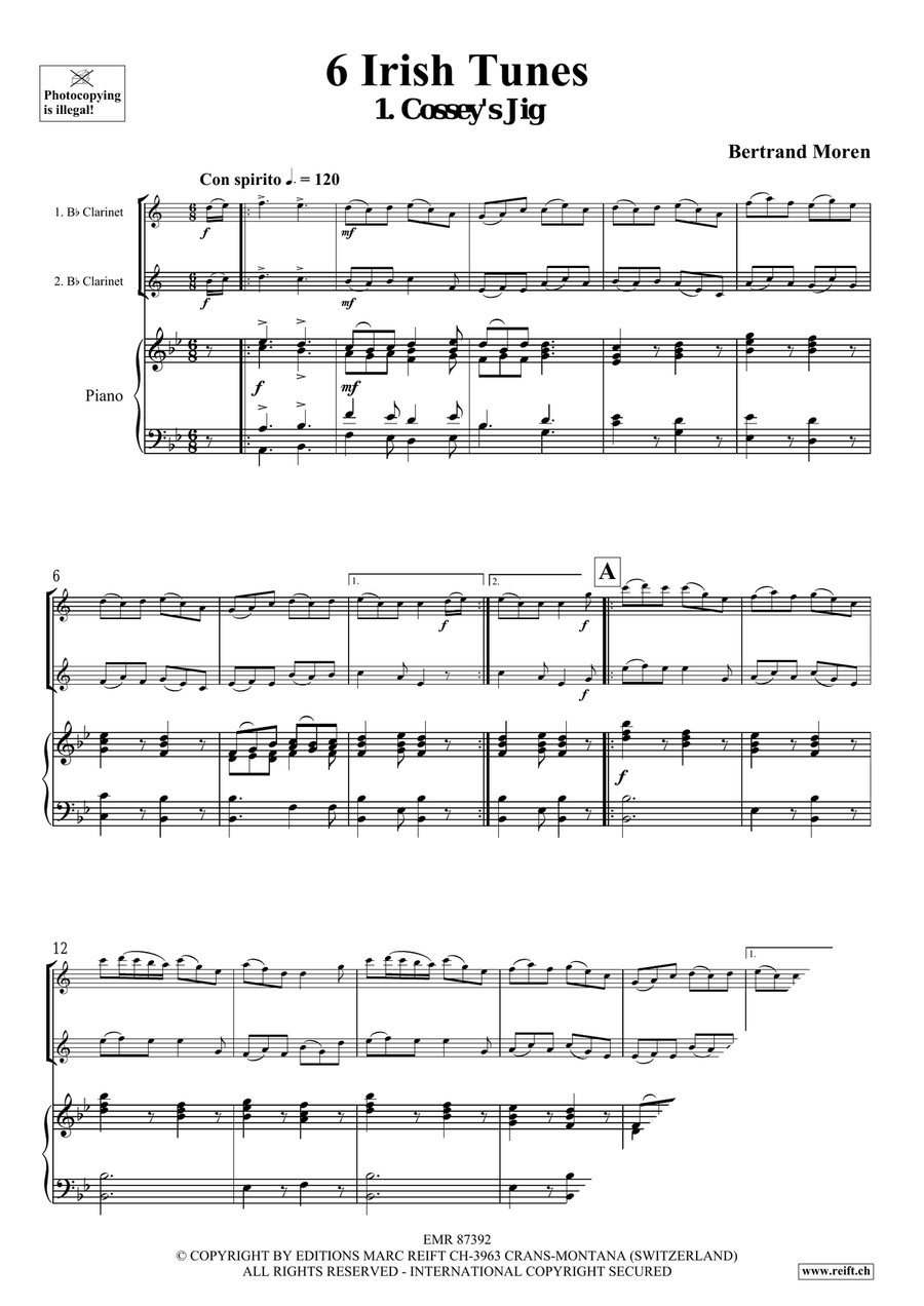 6 Irish Tunes 6 Irish Tunes Clarinet Duet scores gallery preview page 4