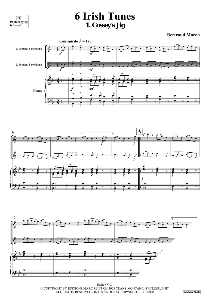 6 Irish Tunes 6 Irish Tunes Soprano Saxophone scores gallery preview page 4