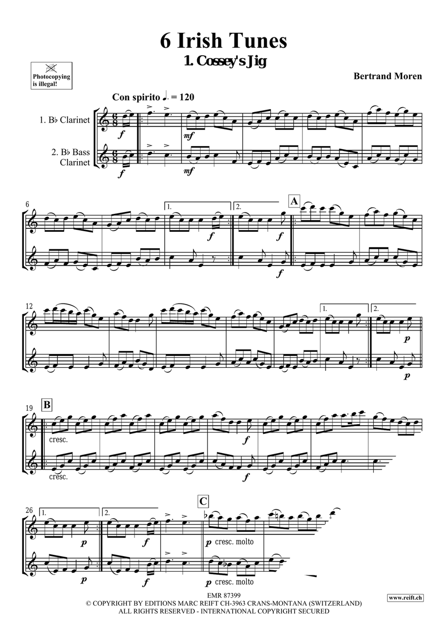 6 Irish Tunes 6 Irish Tunes Bass Clarinet scores gallery preview page 4