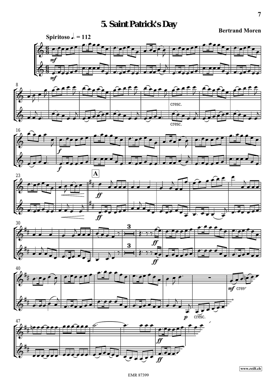 6 Irish Tunes 6 Irish Tunes Bass Clarinet scores gallery preview page 8