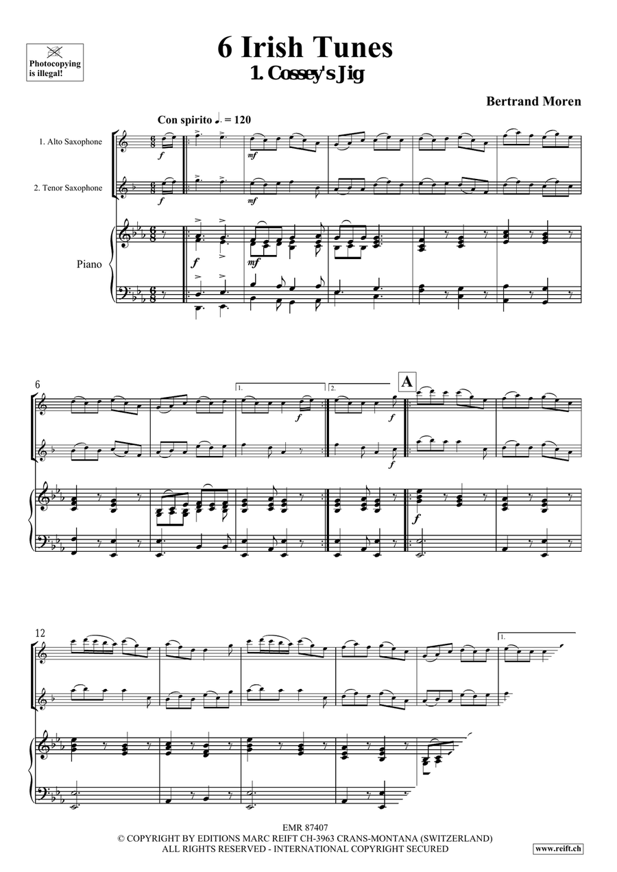 6 Irish Tunes 6 Irish Tunes Tenor Saxophone scores gallery preview page 4