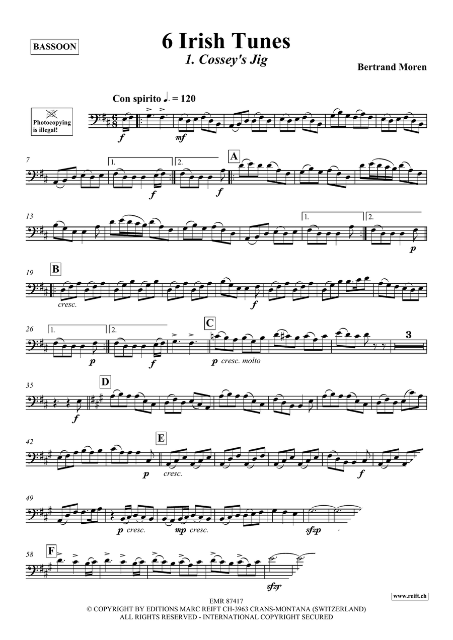 6 Irish Tunes 6 Irish Tunes Bassoon Solo scores gallery preview page 4