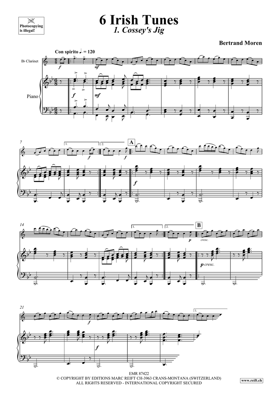 6 Irish Tunes 6 Irish Tunes Clarinet Solo scores gallery preview page 5