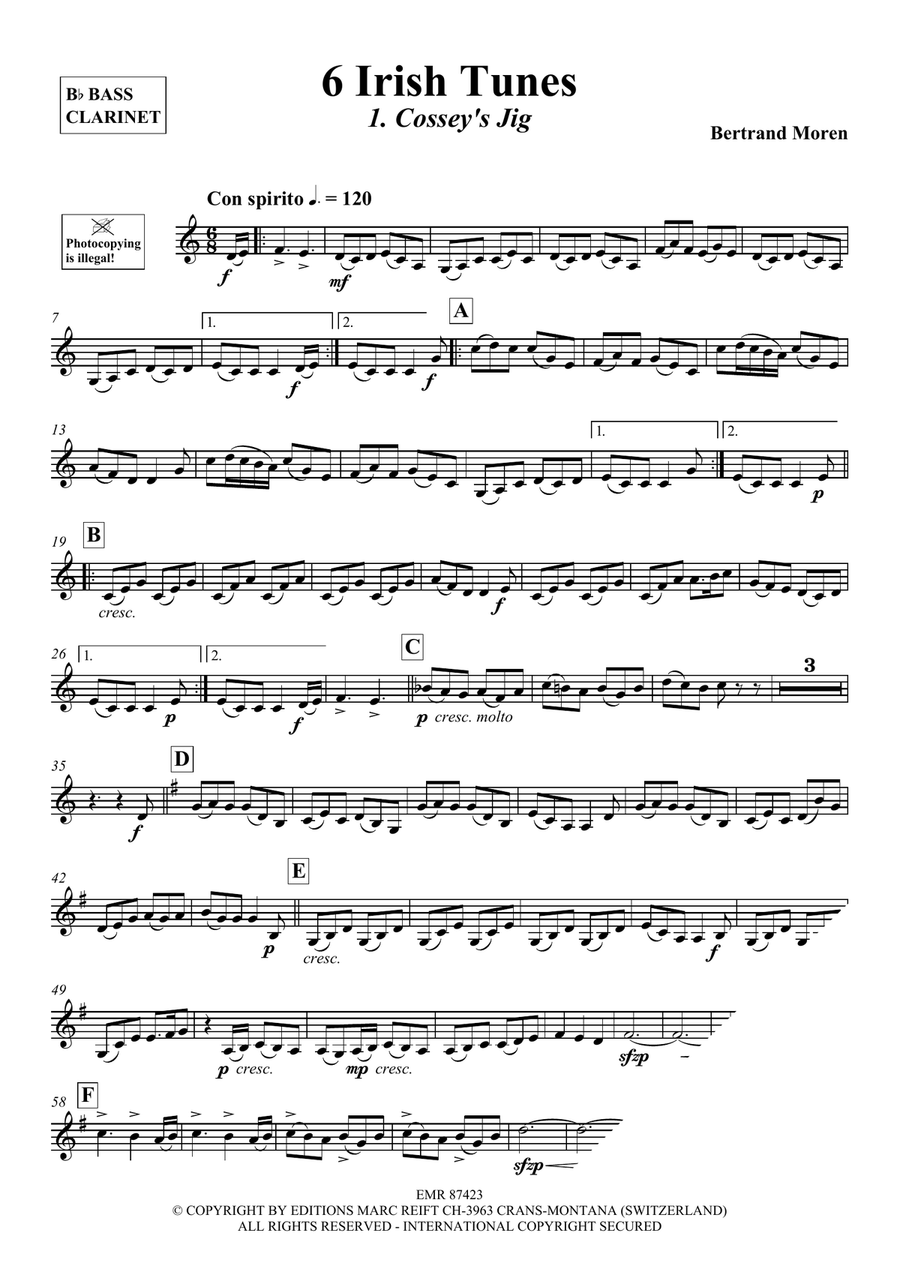 6 Irish Tunes 6 Irish Tunes Bass Clarinet scores gallery preview page 4