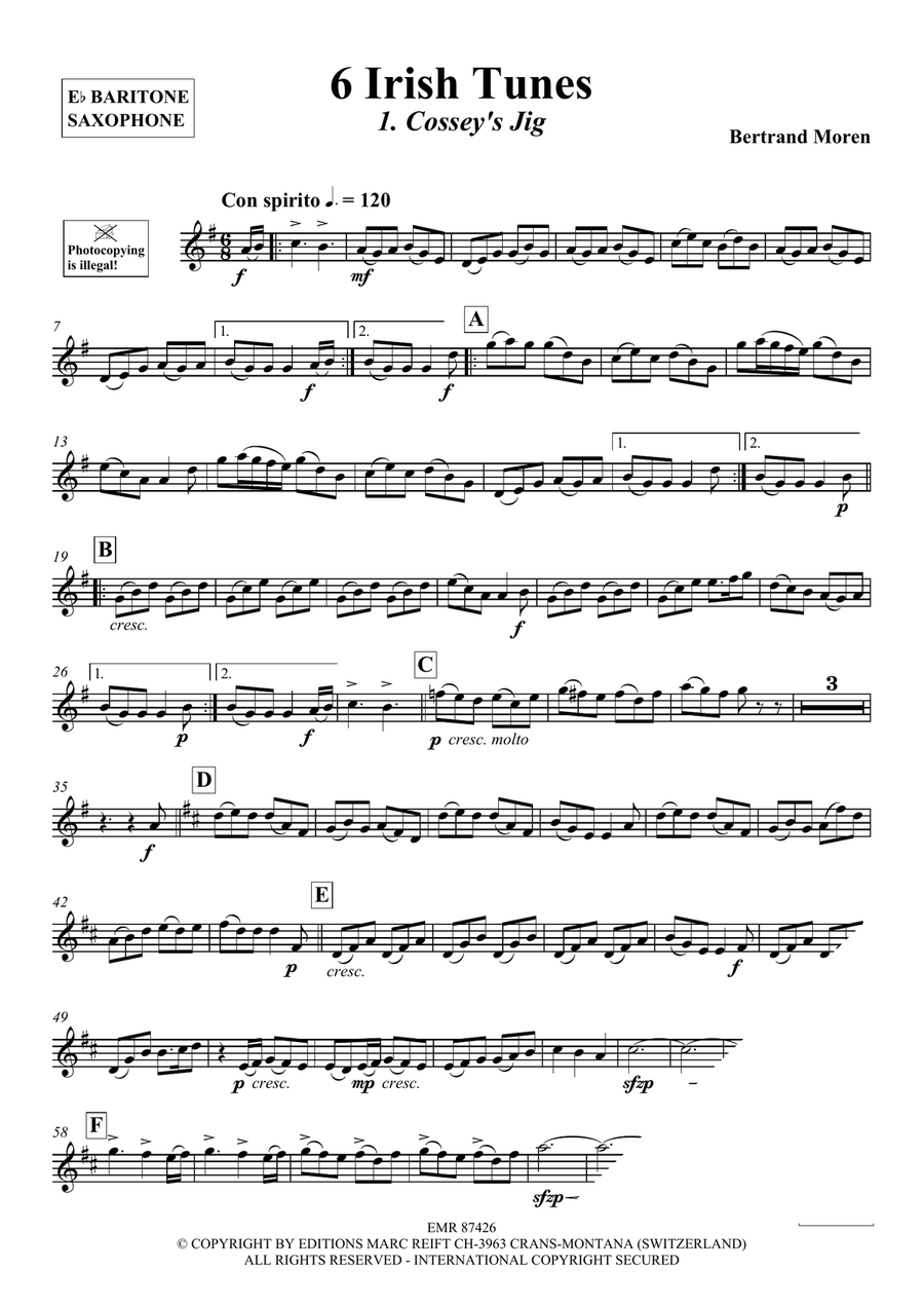 6 Irish Tunes 6 Irish Tunes Baritone Saxophone scores gallery preview page 4