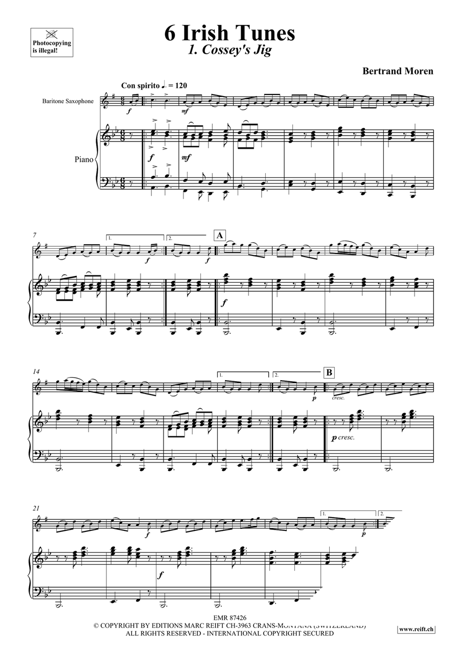 6 Irish Tunes 6 Irish Tunes Baritone Saxophone scores gallery preview page 5