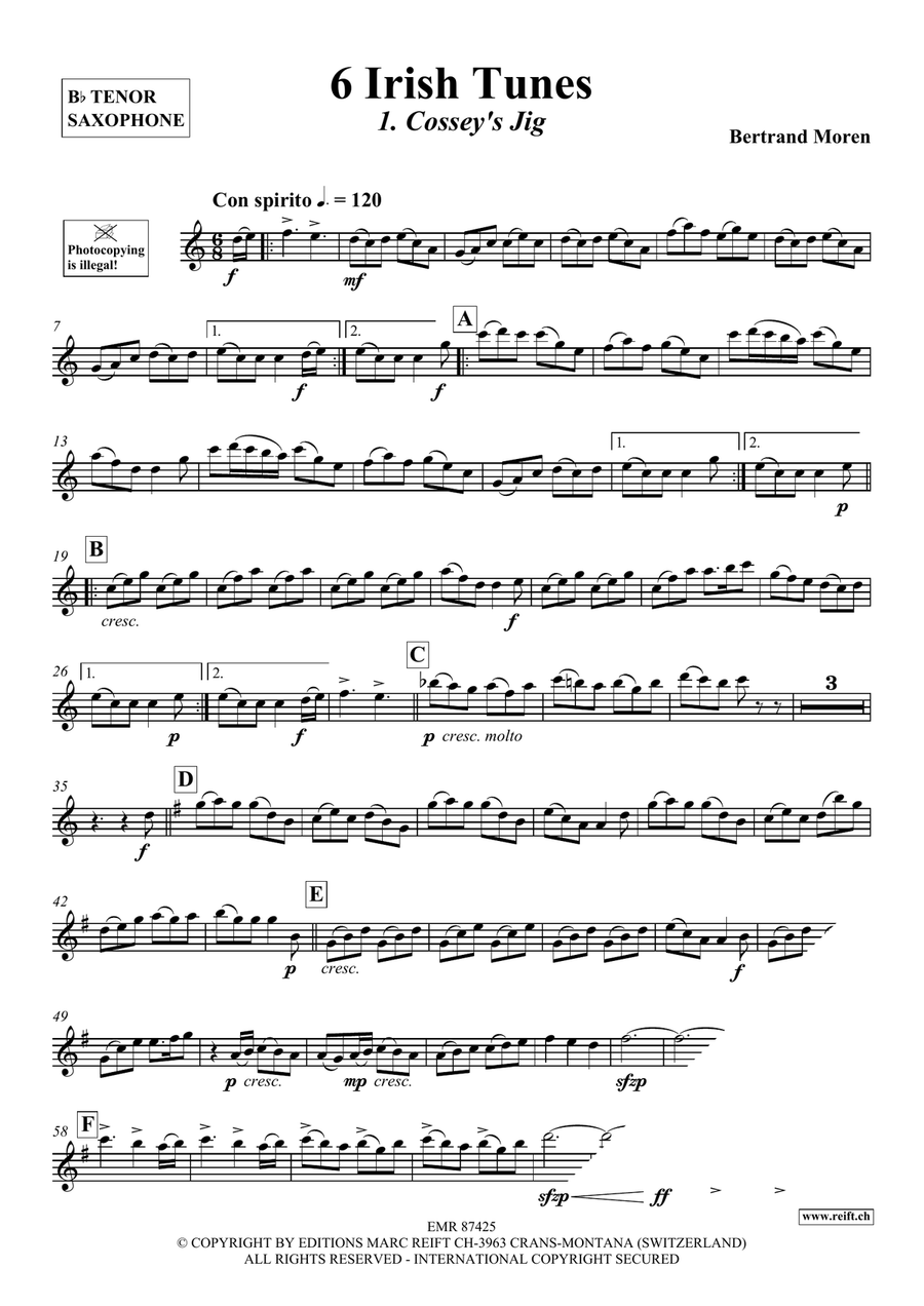 6 Irish Tunes 6 Irish Tunes Tenor Saxophone scores gallery preview page 4