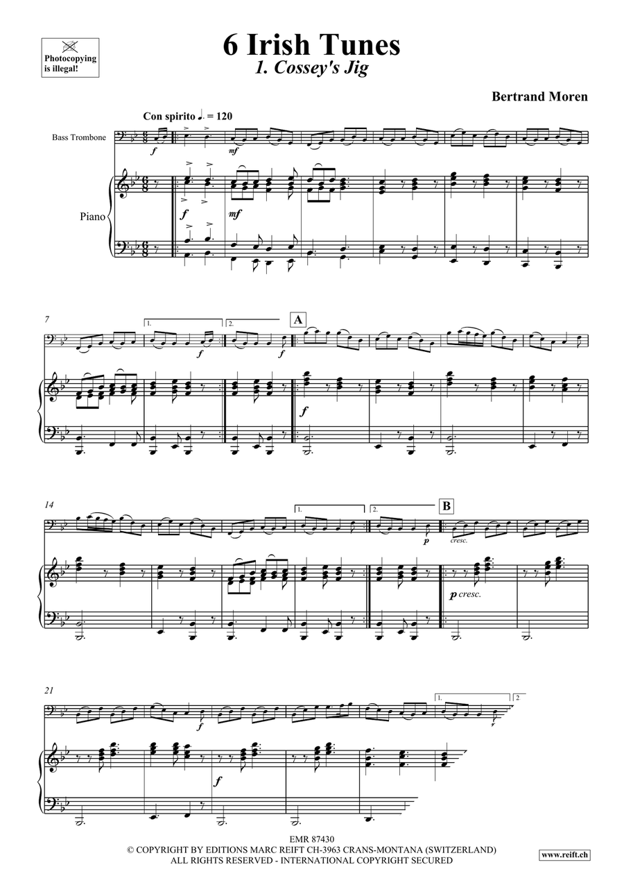 6 Irish Tunes 6 Irish Tunes Bass Trombone scores gallery preview page 5