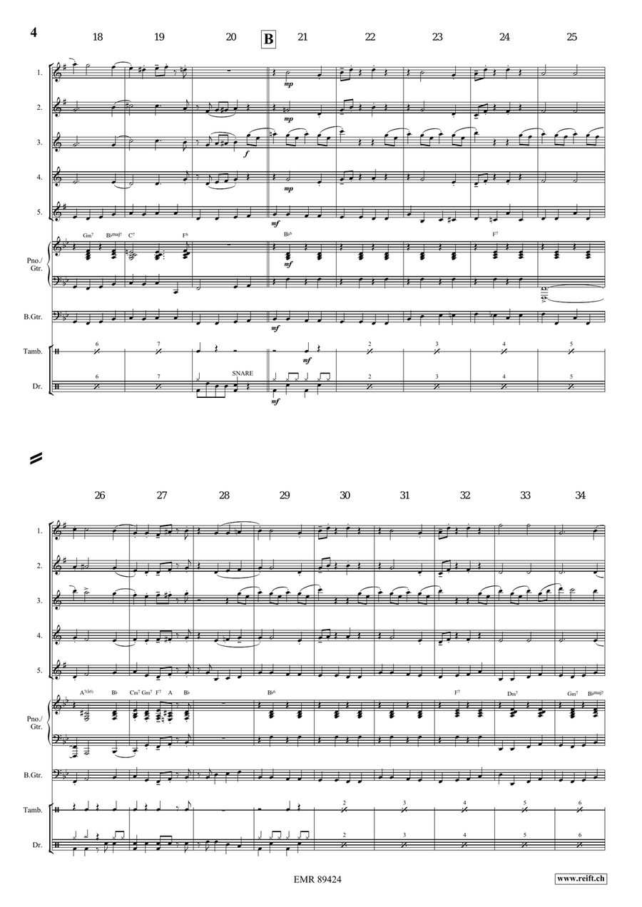 Apollo Swingy March Apollo Swingy March Saxophone Quintet scores gallery preview page 5