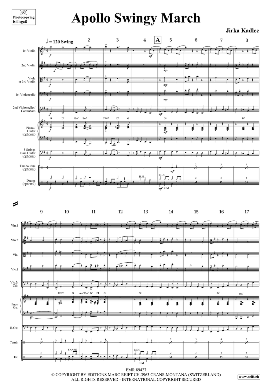 Apollo Swingy March Apollo Swingy March String Quintet scores gallery preview page 4