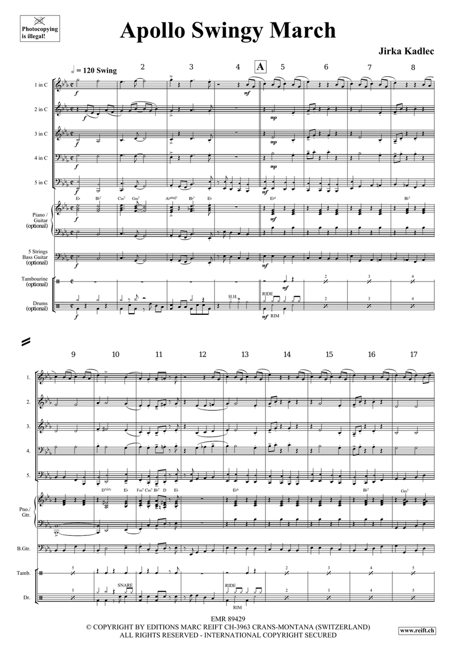 Apollo Swingy March Apollo Swingy March Woodwind Quintet scores gallery preview page 4
