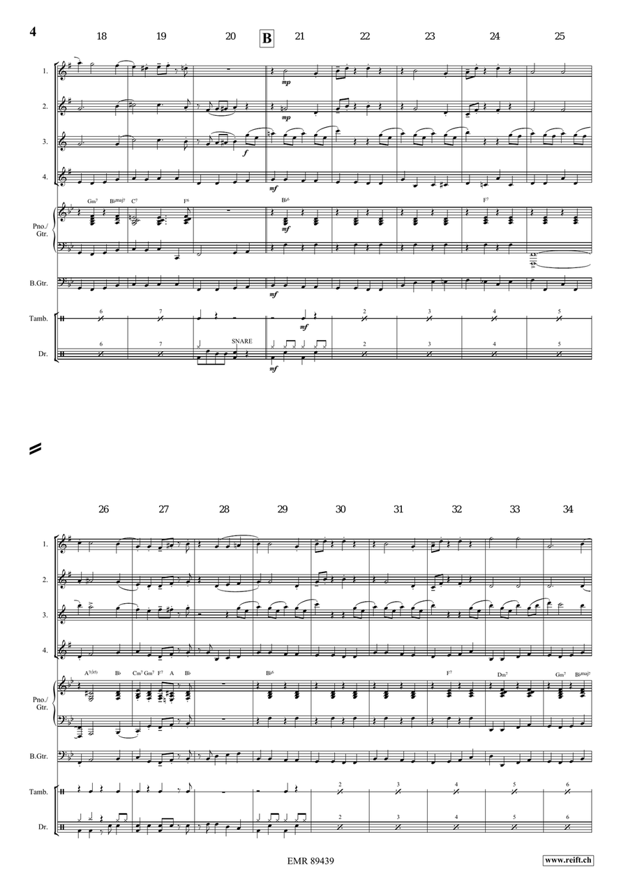 Apollo Swingy March Apollo Swingy March Saxophone Quartet scores gallery preview page 5
