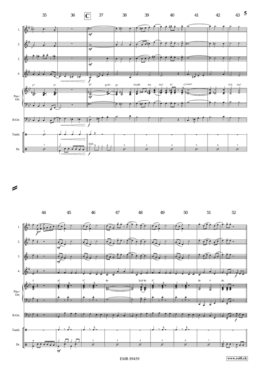 Apollo Swingy March Apollo Swingy March Saxophone Quartet scores gallery preview page 6