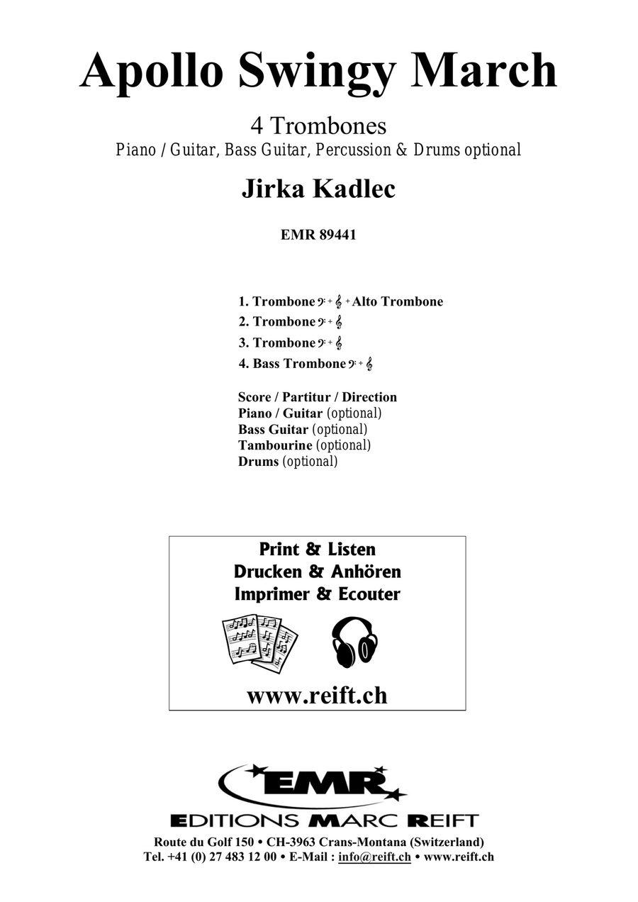 Apollo Swingy March Apollo Swingy March Trombone Quartet scores gallery preview page 2