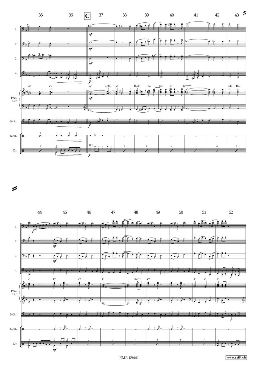 Apollo Swingy March Apollo Swingy March Trombone Quartet scores gallery preview page 6