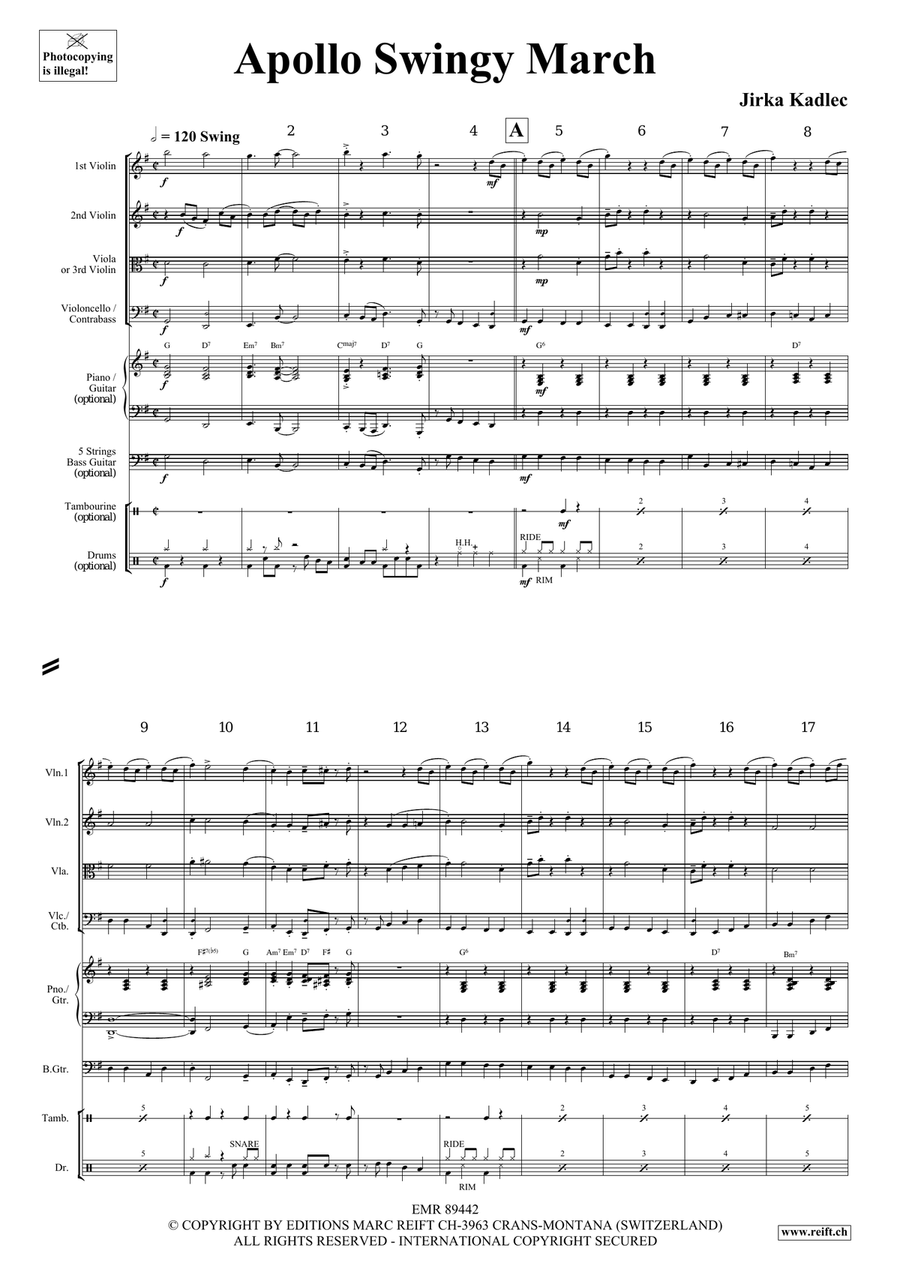 Apollo Swingy March Apollo Swingy March String Quintet scores gallery preview page 4