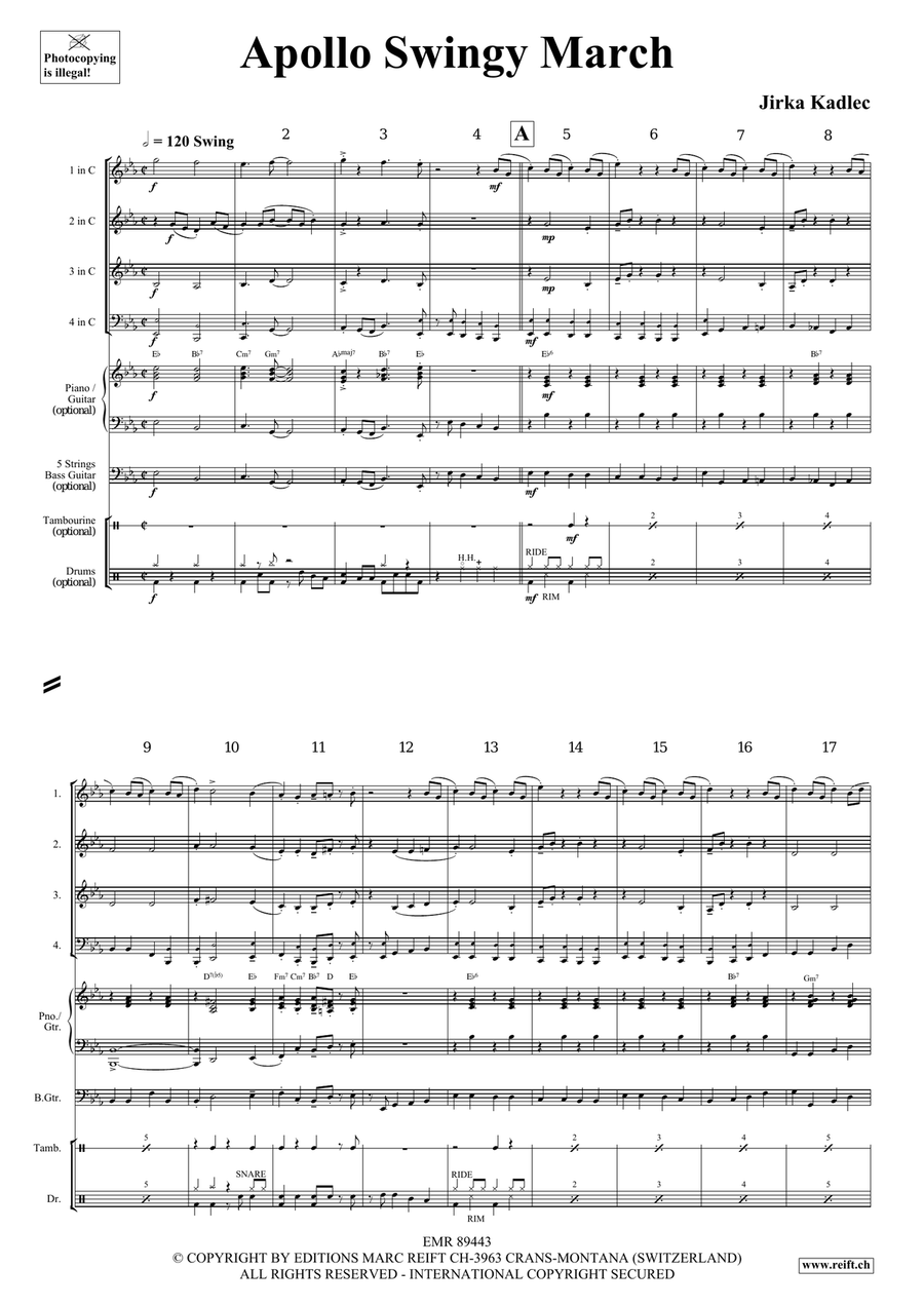 Apollo Swingy March Apollo Swingy March Brass Quartet scores gallery preview page 4