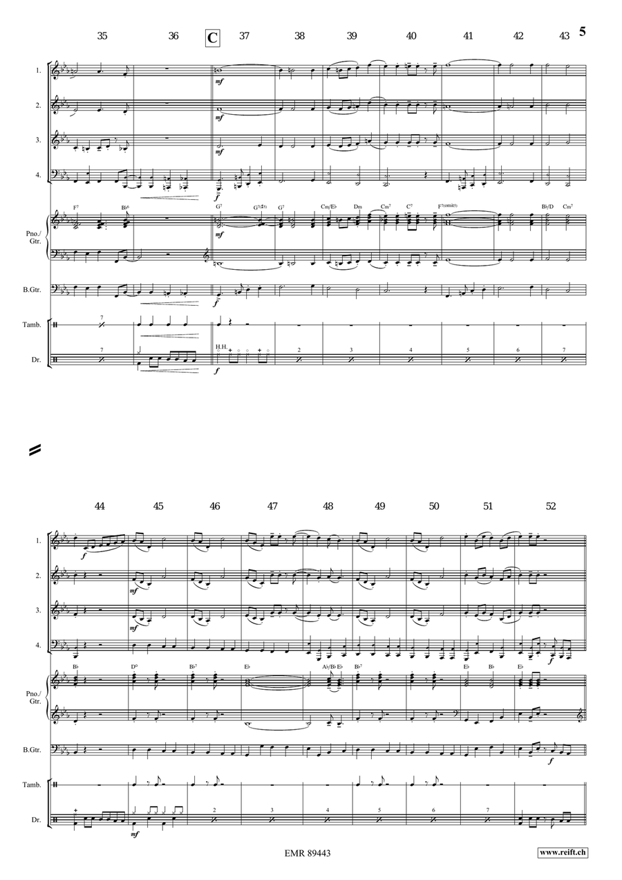Apollo Swingy March Apollo Swingy March Brass Quartet scores gallery preview page 6