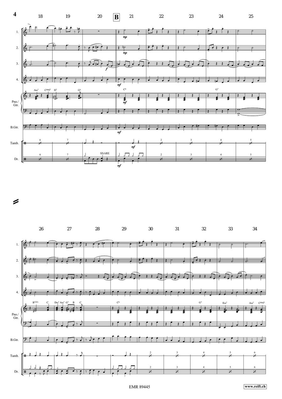 Apollo Swingy March Apollo Swingy March Flute Quartet scores gallery preview page 5