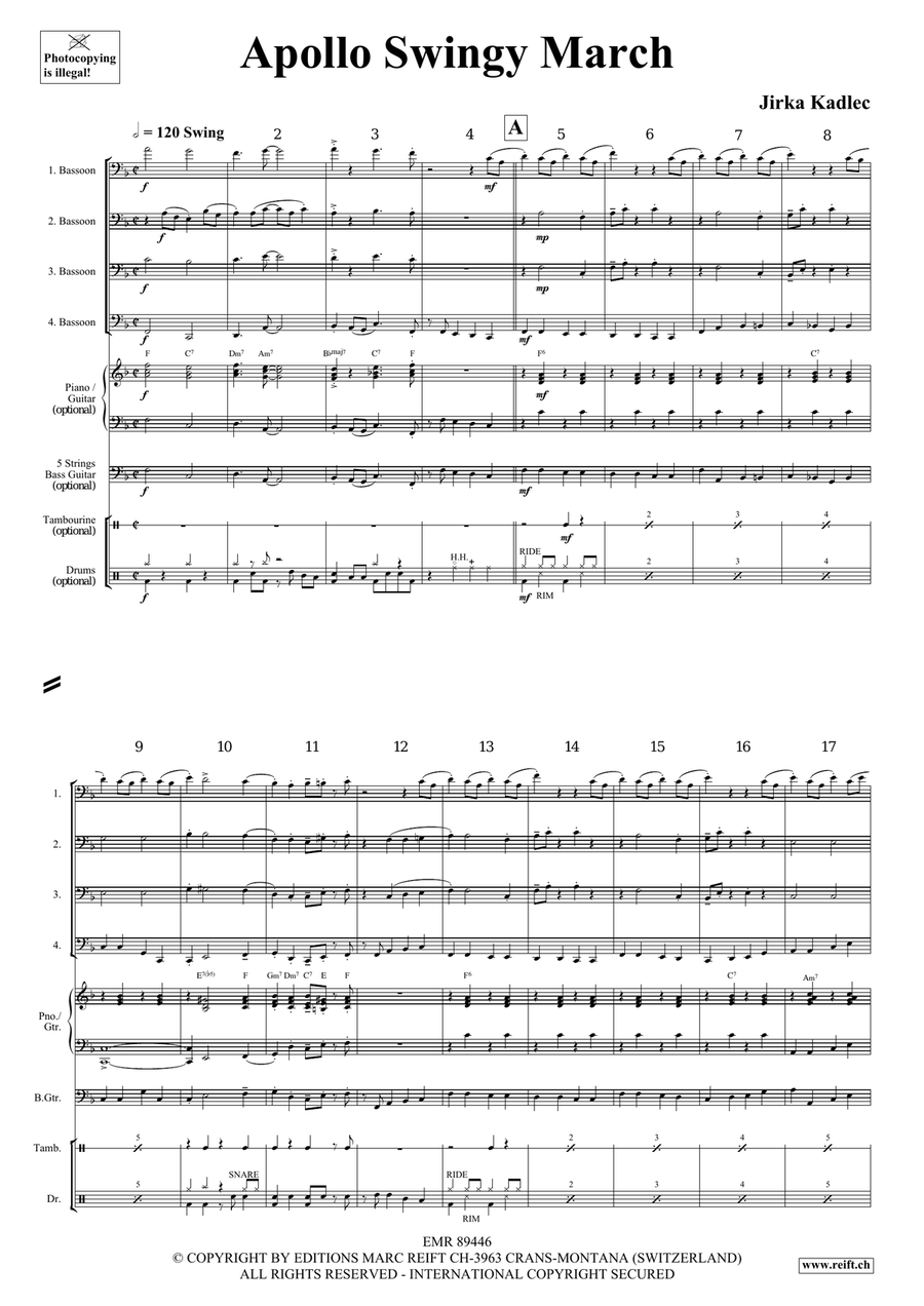 Apollo Swingy March Apollo Swingy March Bassoon Quartet scores gallery preview page 4