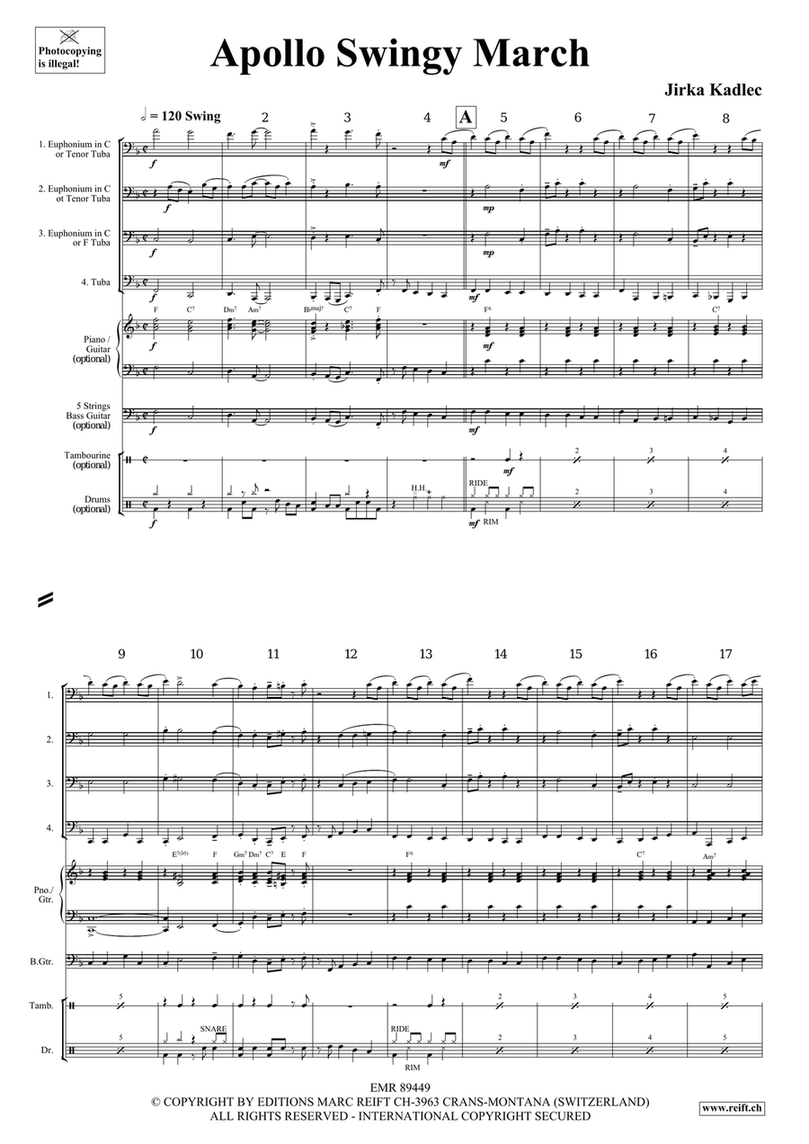 Apollo Swingy March Apollo Swingy March Tuba Quartet scores gallery preview page 4