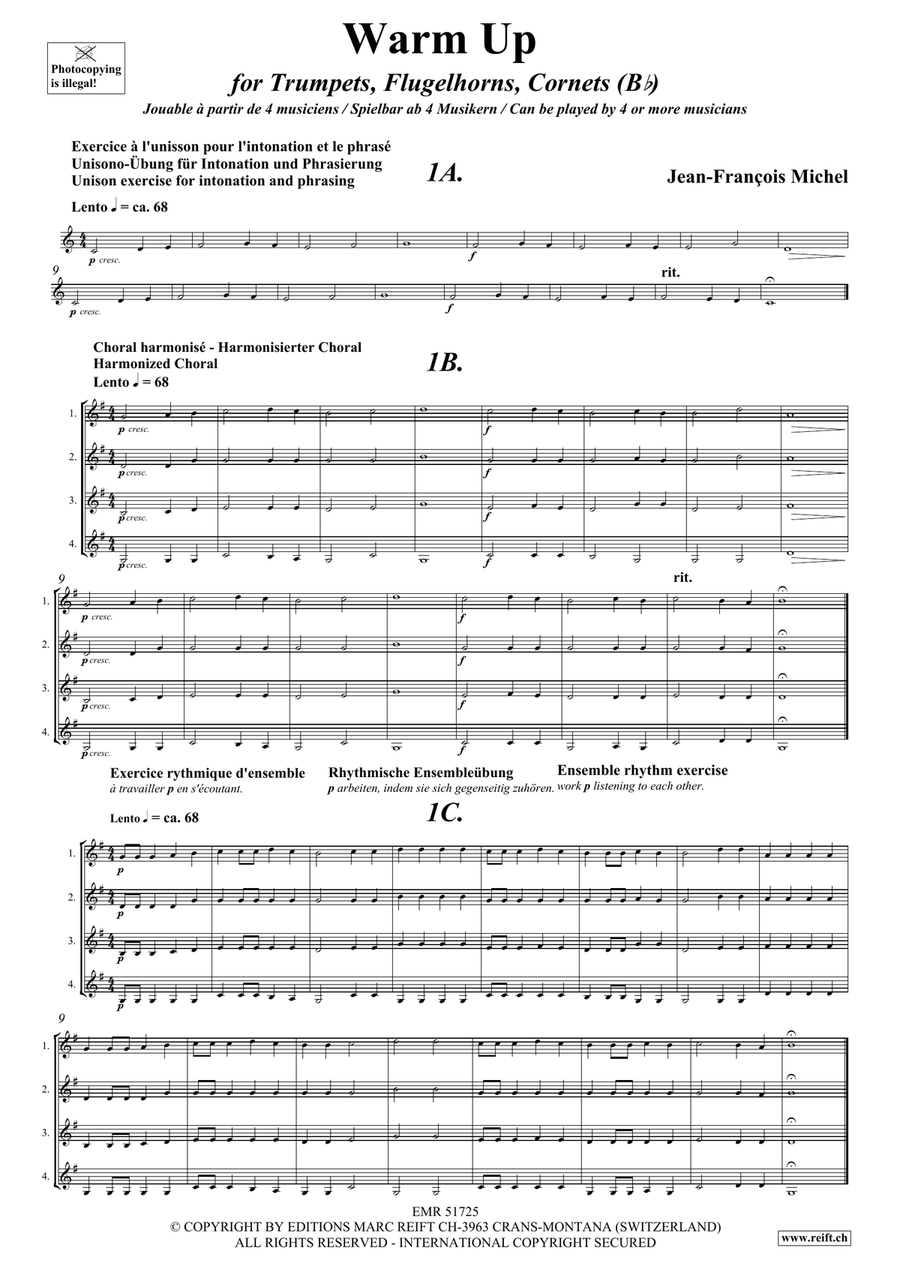 Warm Up for Trumpets, Flugelhorns, Cornets (Bb) Cornet scores gallery preview page 5