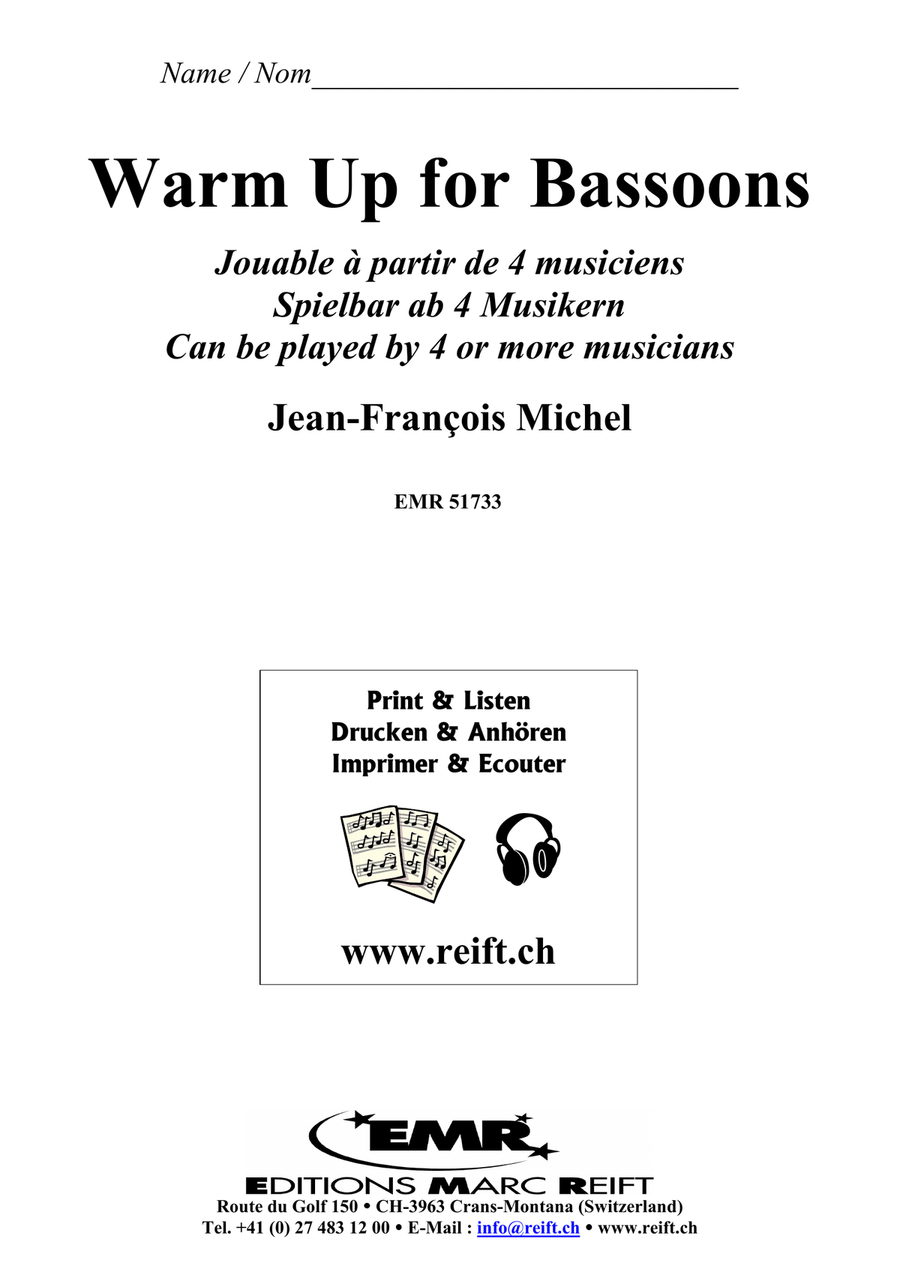 Warm Up for Bassoons Warm Up for Bassoons Bassoon scores gallery preview page 2