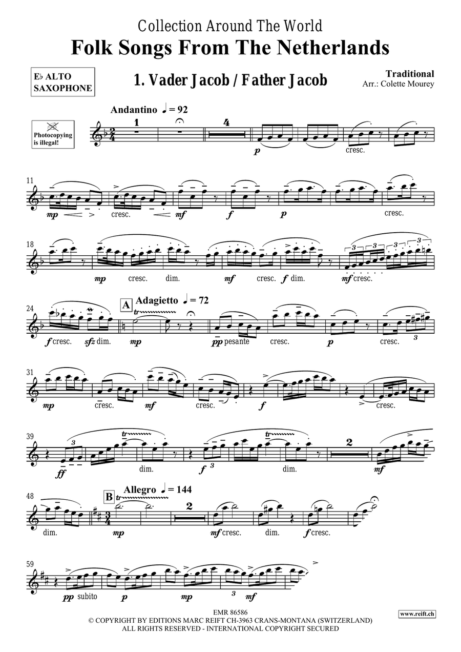 Folk Songs From The Netherlands Alto Saxophone scores gallery preview page 3