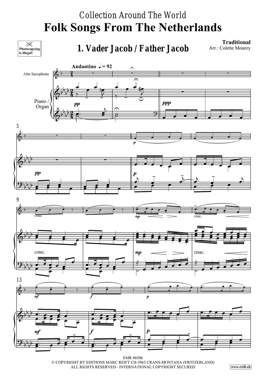 Folk Songs From The Netherlands Alto Saxophone scores gallery preview page 4