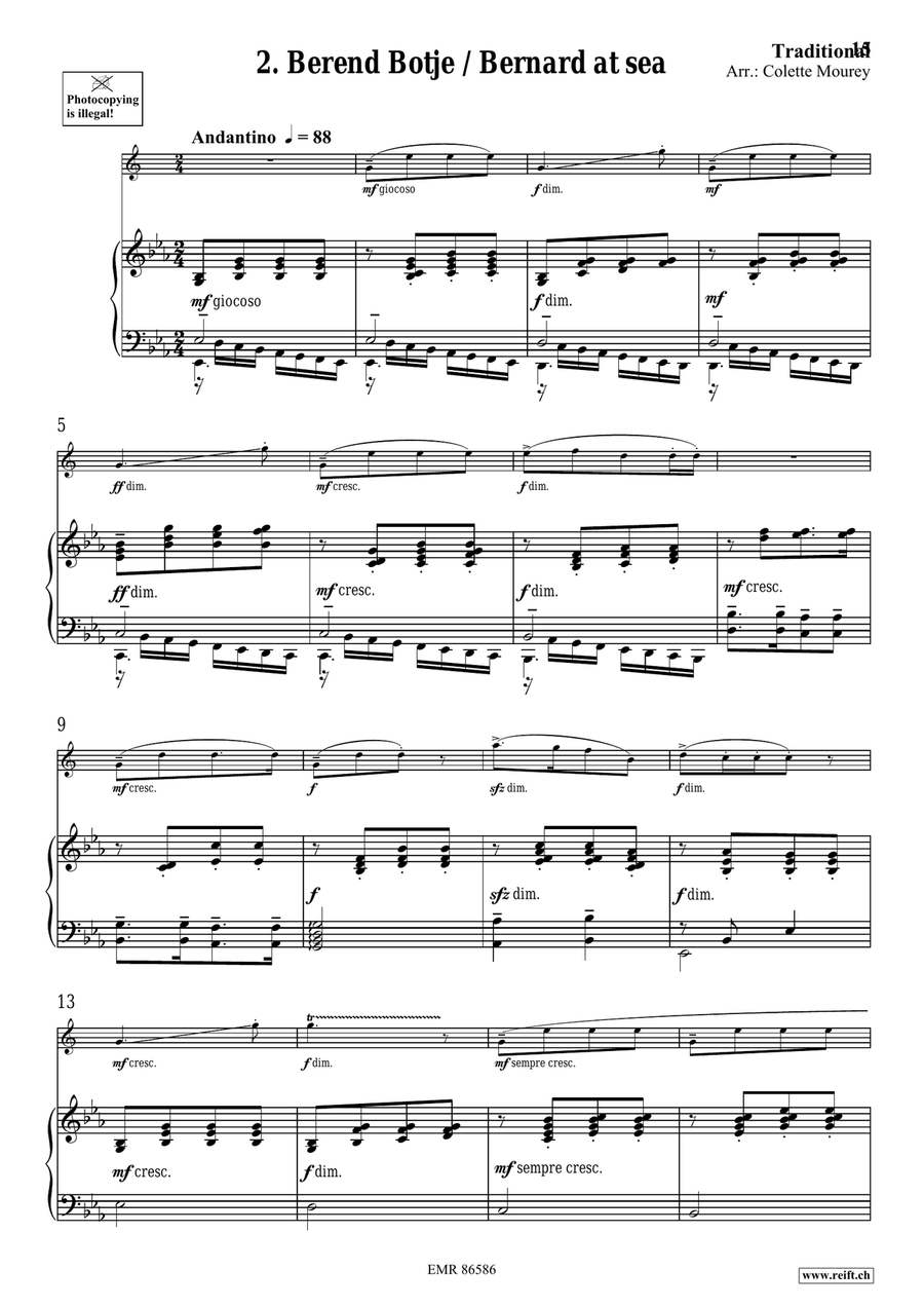 Folk Songs From The Netherlands Alto Saxophone scores gallery preview page 7
