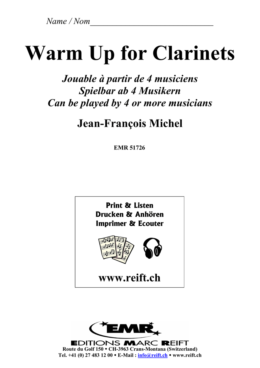 Warm Up for Clarinets Warm Up for Clarinets Clarinet scores gallery preview page 2