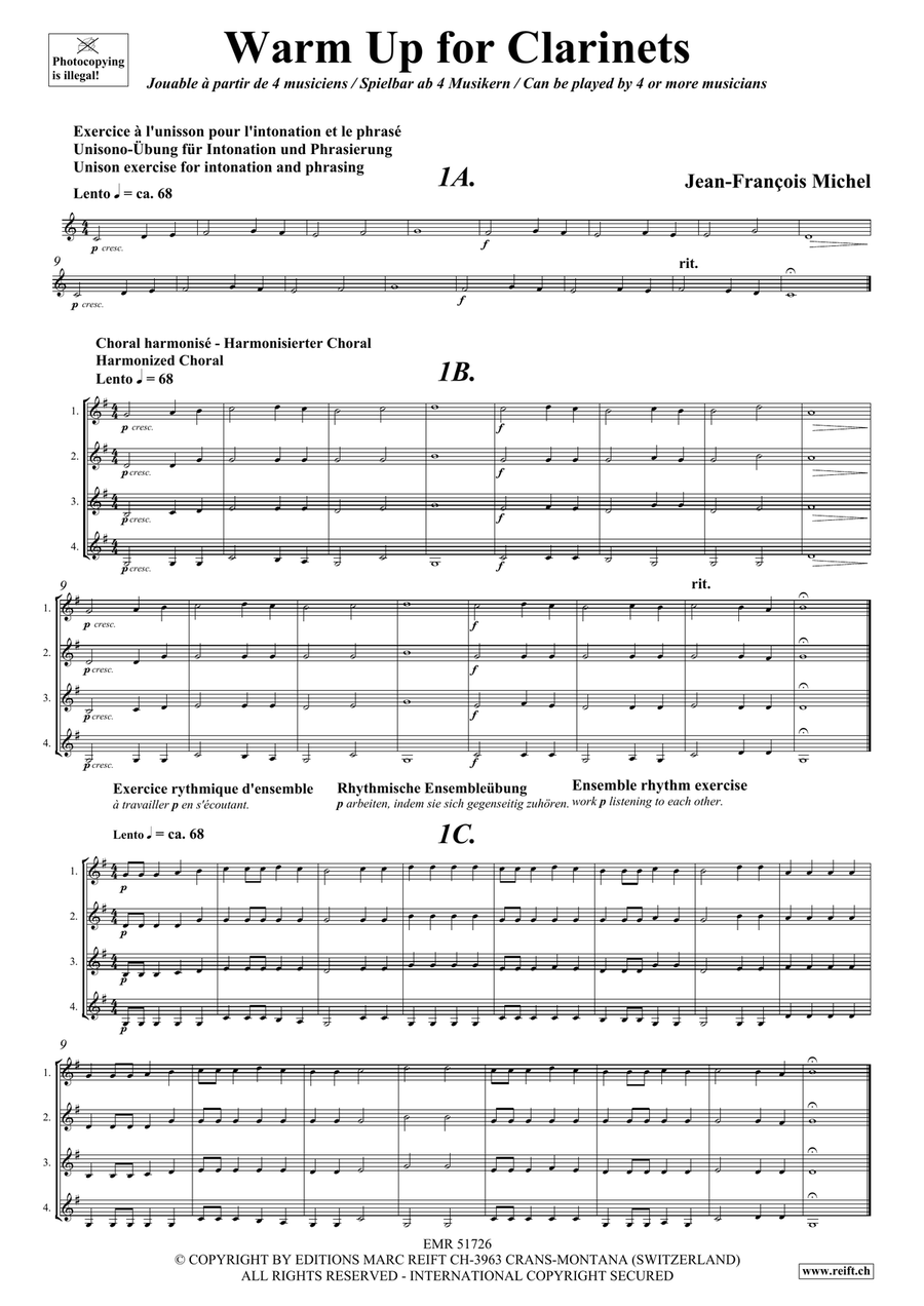 Warm Up for Clarinets Warm Up for Clarinets Clarinet scores gallery preview page 5