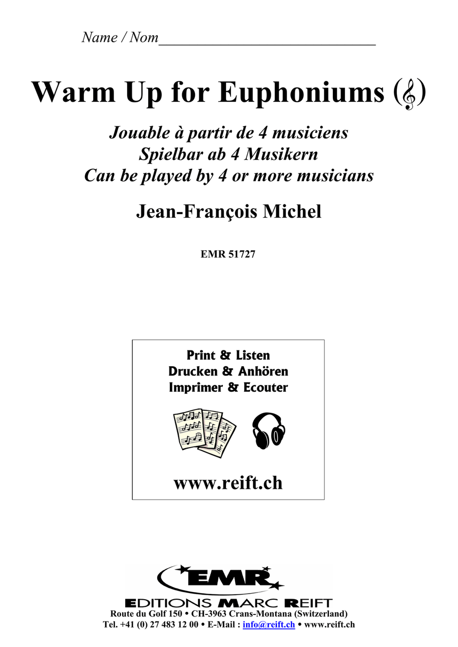 Warm Up for Euphoniums (Treble Clef) Euphonium scores gallery preview page 2
