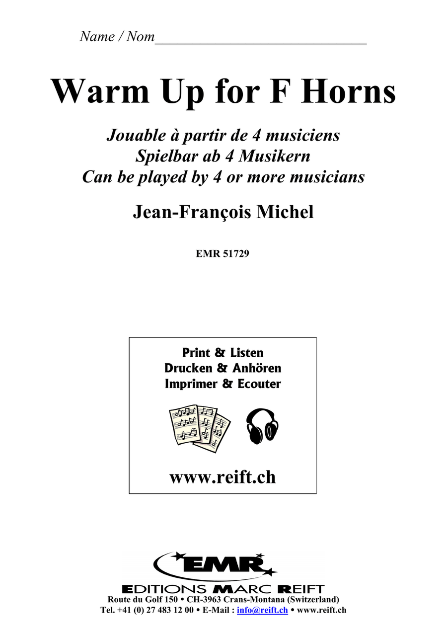 Warm Up for F Horns Warm Up for F Horns Horn scores gallery preview page 2