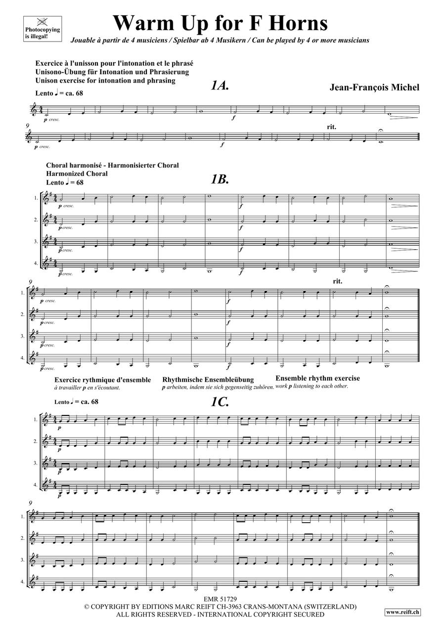 Warm Up for F Horns Warm Up for F Horns Horn scores gallery preview page 5