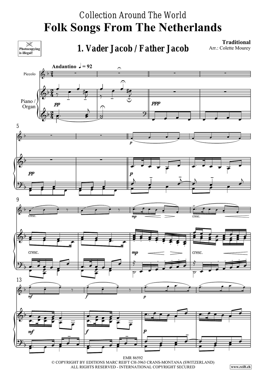 Folk Songs From The Netherlands Piccolo scores gallery preview page 4