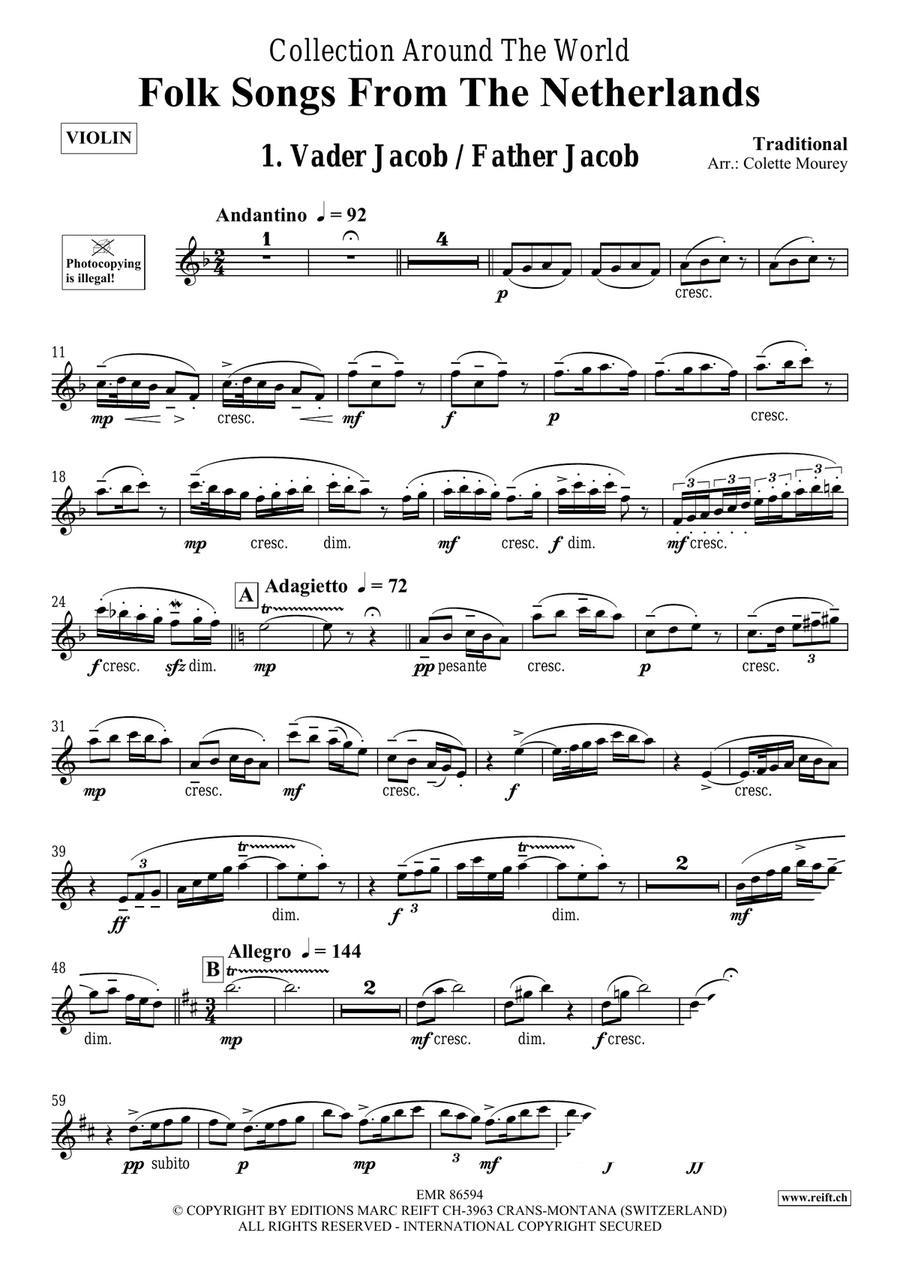 Folk Songs From The Netherlands Violin Solo scores gallery preview page 3