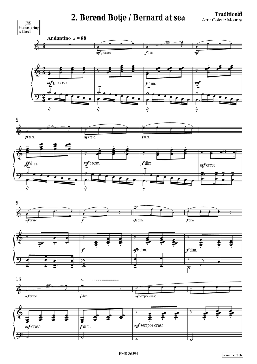 Folk Songs From The Netherlands Violin Solo scores gallery preview page 7