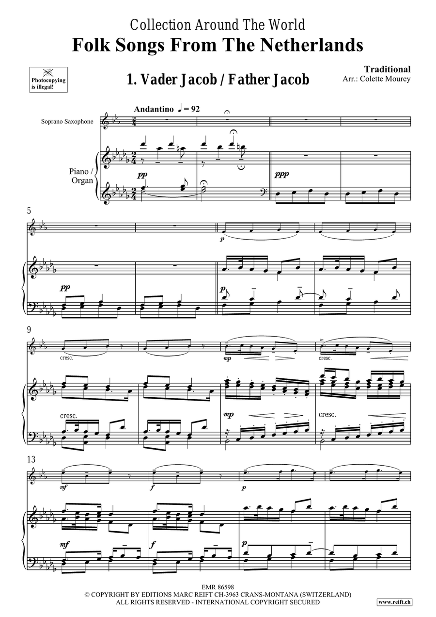 Folk Songs From The Netherlands Soprano Saxophone scores gallery preview page 4