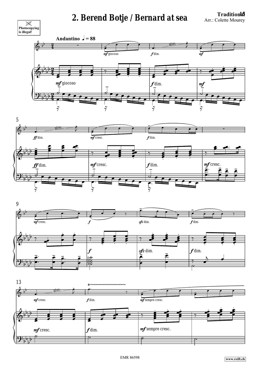 Folk Songs From The Netherlands Soprano Saxophone scores gallery preview page 7