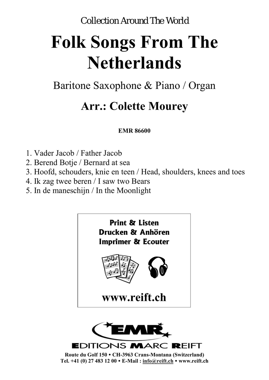 Folk Songs From The Netherlands Baritone Saxophone scores gallery preview page 2