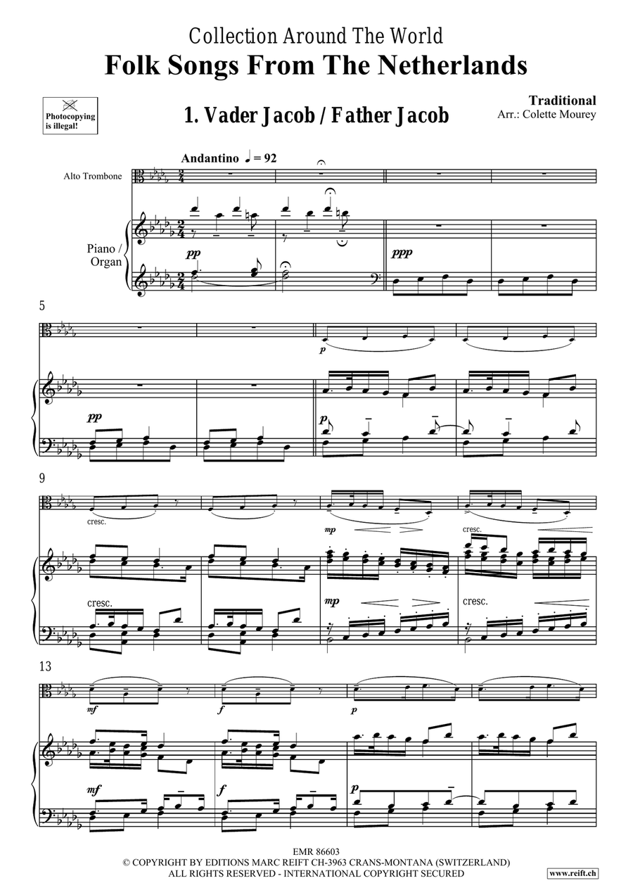 Folk Songs From The Netherlands Organ scores gallery preview page 4