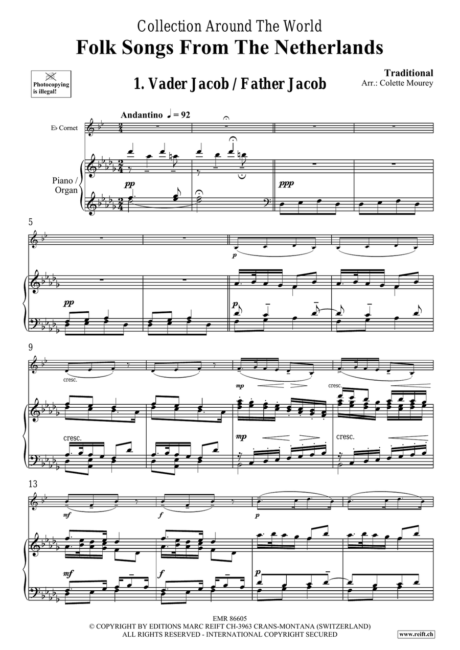 Folk Songs From The Netherlands Cornet scores gallery preview page 4