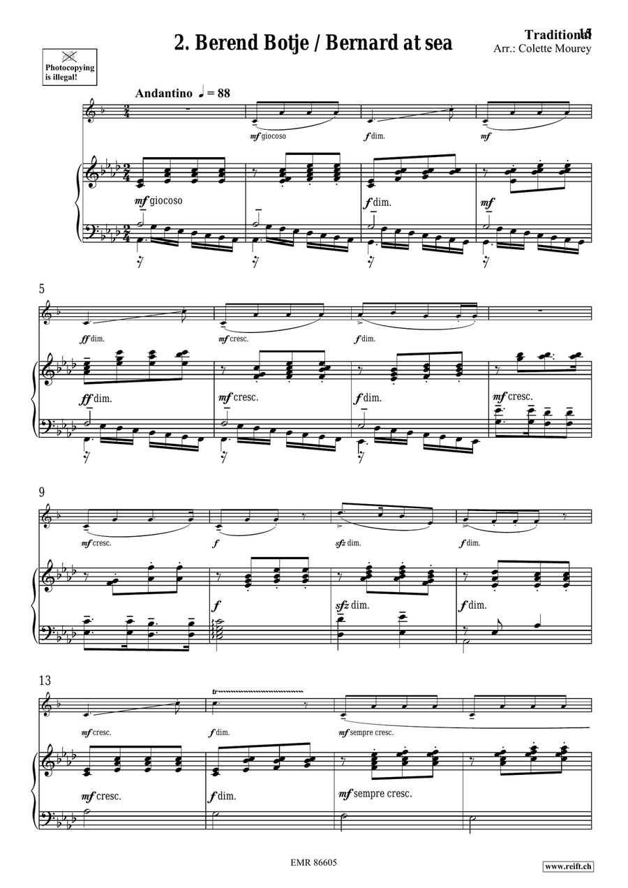 Folk Songs From The Netherlands Cornet scores gallery preview page 7