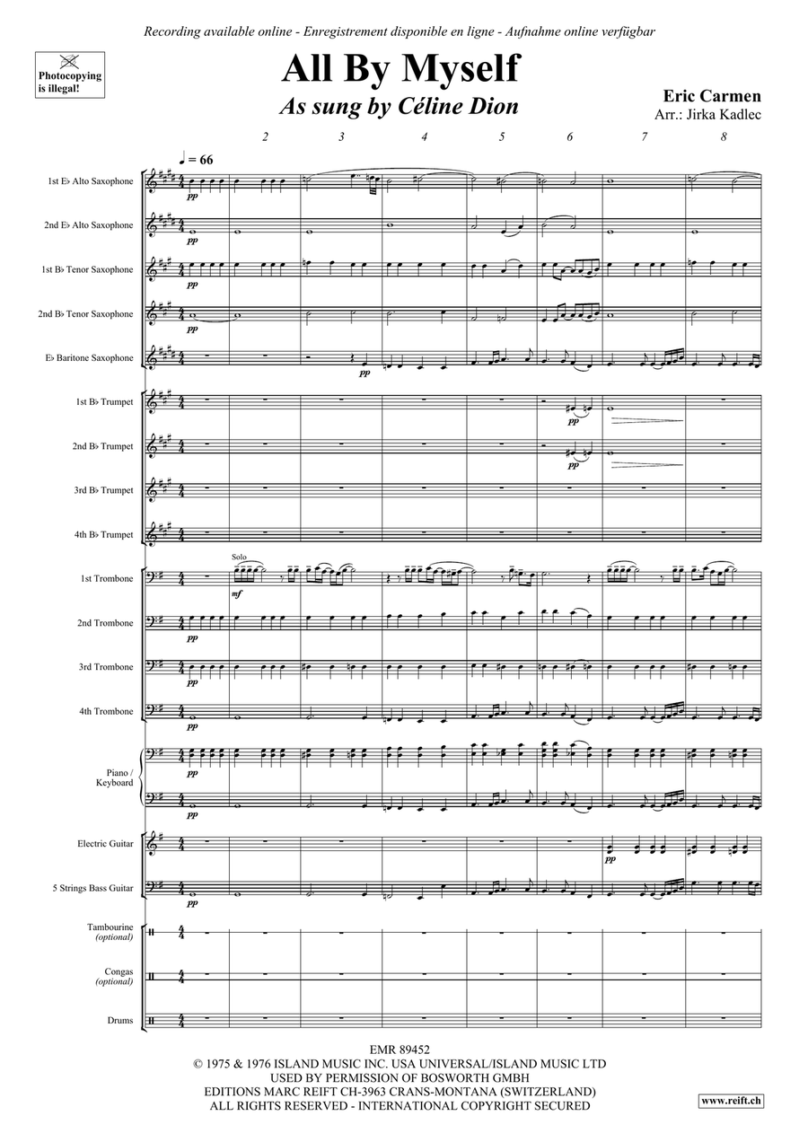 All By Myself All By Myself Big Band scores gallery preview page 3
