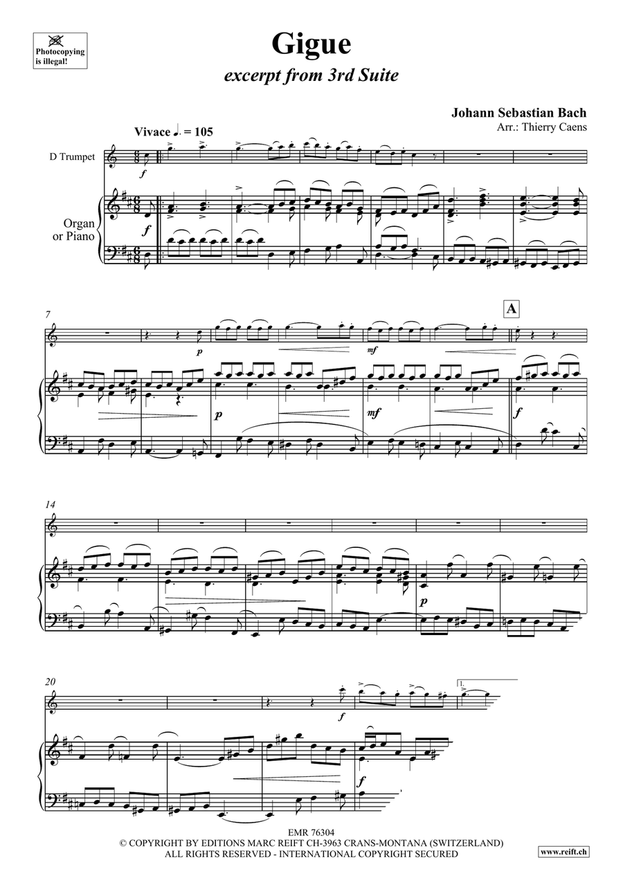 Gigue Gigue Trumpet Solo scores gallery preview page 3