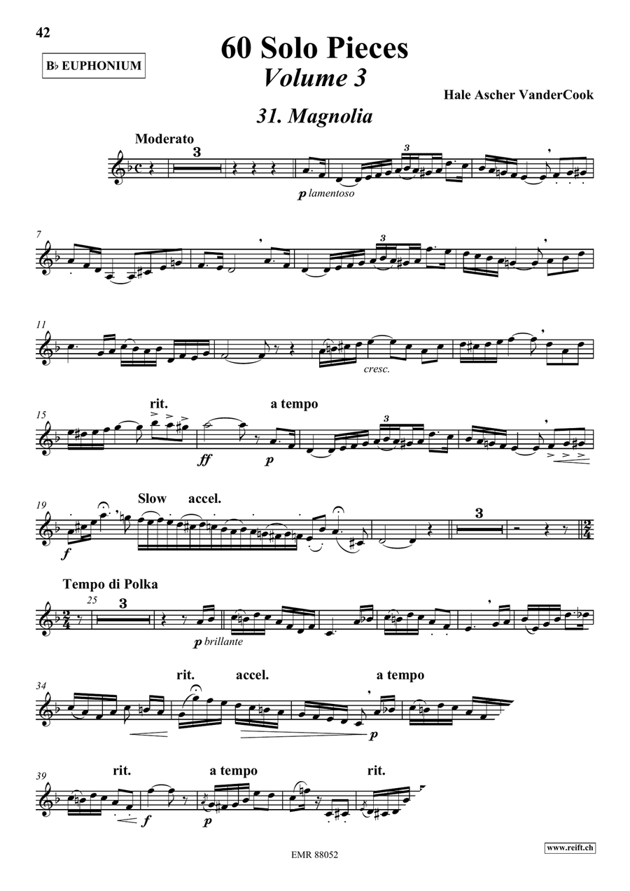 60 Solo Pieces Volume 3 Euphonium scores gallery preview page 4